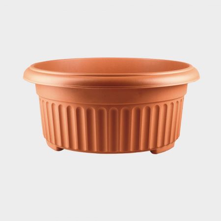 45CM CORINTHIAN LOW PLANTER TERRACOTTA