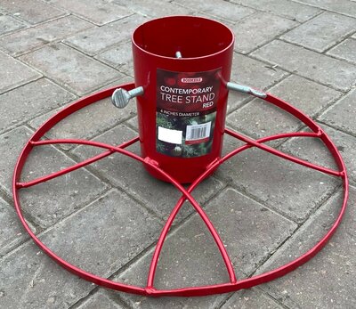 CONTEMPORARY TREE STAND 4 INCHES RED