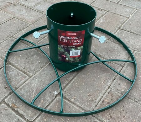 CONTEMPORARY TREE STAND 5 INCHES GREEN - image 1