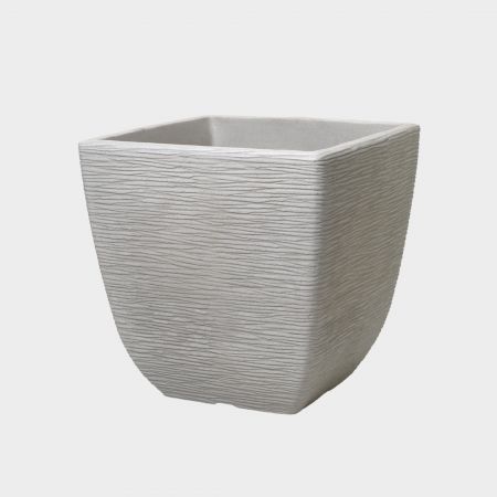 COTSWOLD SQUARE PLANTER 32CM LIMESTONE GREY