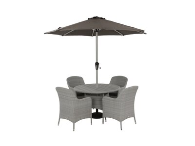 TETBURY 110CM ROUND TABLE - GRAPHITE