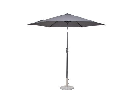 SANTORINI 2.5M 6 RIB CRANK HANDLE TILT PARASOL - GREY - image 1