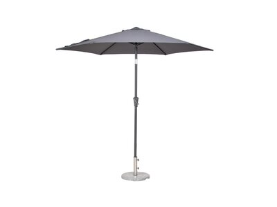 SANTORINI 2.5M 6 RIB CRANK HANDLE TILT PARASOL - GREY