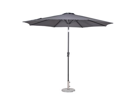 SANTORINI 3M 8 RIB CRANK HANDLE TILT PARASOL - GREY - image 1