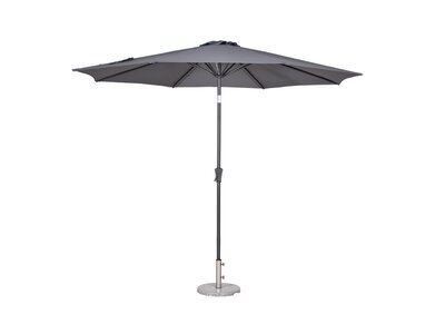 SANTORINI 3M 8 RIB CRANK HANDLE TILT PARASOL - GREY