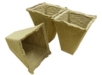 12 X 8CM SQUARE PEAT FREE POTS