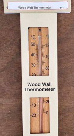 TILDENET WOOD WALL THERMOMETER
