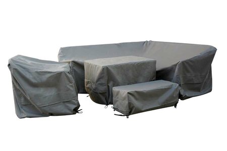 TETBURY L SHAPE SOFA SET COVER INCLUDING SOFA CHAIR - KHAKI