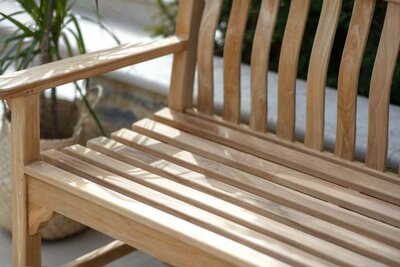 CURVED BACK FLAT ARM 2 SEAT BENCH - image 2