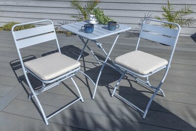 URBAN FOLDING BISTRO SET - DUCK EGG BLUE