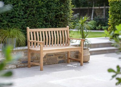 CURVED BACK FLAT ARM 2 SEAT BENCH