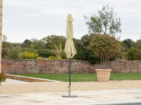 SANTORINI 2.5M 6 RIB CRANK HANDLE TILT PARASOL - SAND - image 2