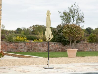 SANTORINI 2.5M 6 RIB CRANK HANDLE TILT PARASOL - SAND - image 2