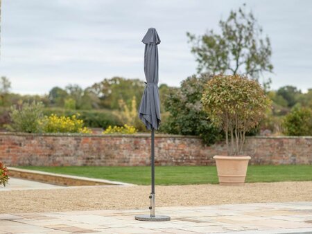 SANTORINI 2.5M 6 RIB CRANK HANDLE TILT PARASOL - GREY - image 4