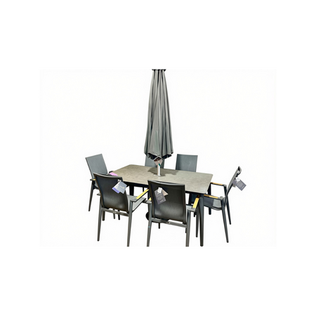 SOFIA 165 X 95CM RECTANGLE TABLE - ANTHRACITE
