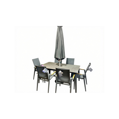 SOFIA 165 X 95CM RECTANGLE TABLE - ANTHRACITE