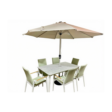 SOFIA 165 X 95CM RECTANGLE TABLE - GREEN