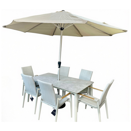SOFIA 165 X 95CM RECTANGLE TABLE  - GREY