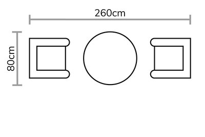 TETBURY 80CM ROUND BISTRO TABLE - CLOUD - image 2