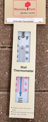 TILDENET WHITE WALL THERMOMETER